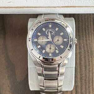 Fossil Silver Stainless Steel Watch with Penn State Logo